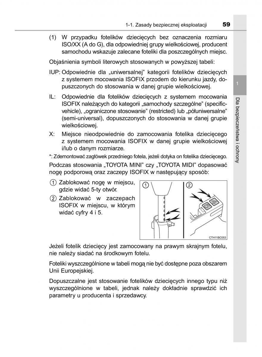 Toyota Corolla XI 11 E160 instrukcja obslugi / page 59