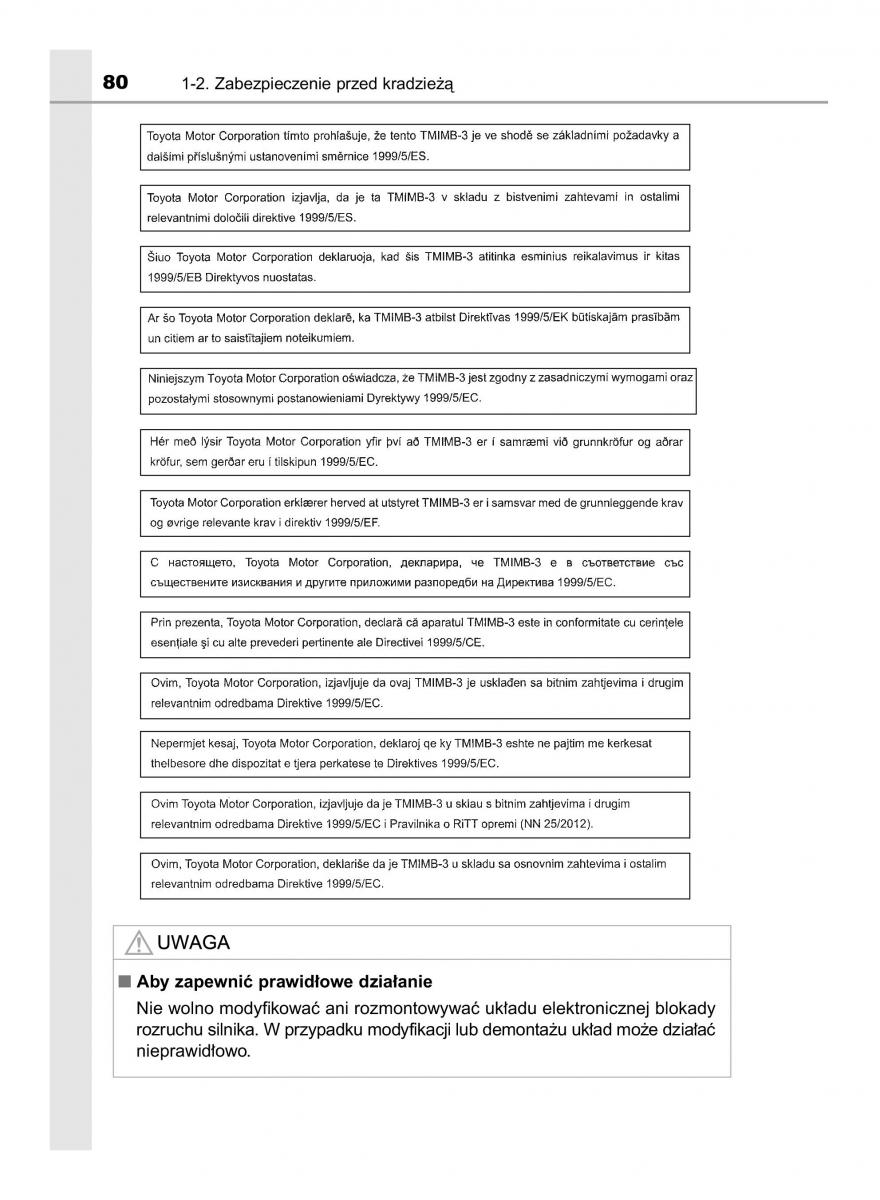 manual  Toyota Corolla XI 11 E160 instrukcja / page 80