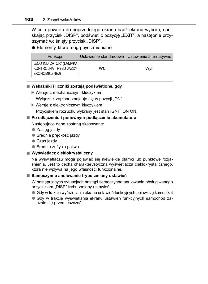 manual  Toyota Corolla XI 11 E160 instrukcja / page 102