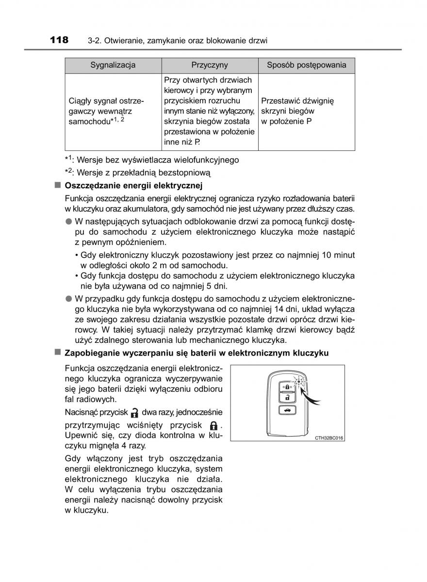 manual  Toyota Corolla XI 11 E160 instrukcja / page 118