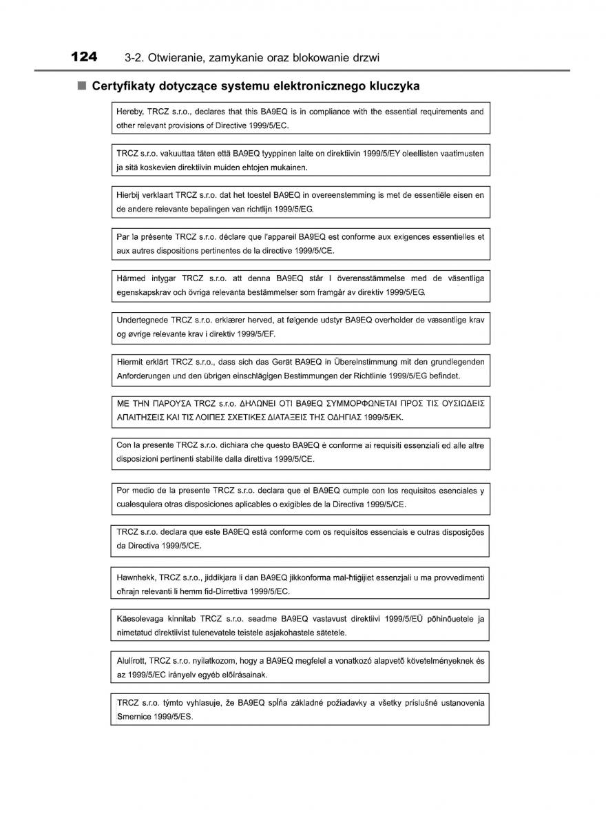 manual  Toyota Corolla XI 11 E160 instrukcja / page 124