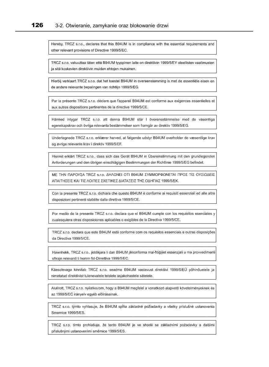 manual  Toyota Corolla XI 11 E160 instrukcja / page 126