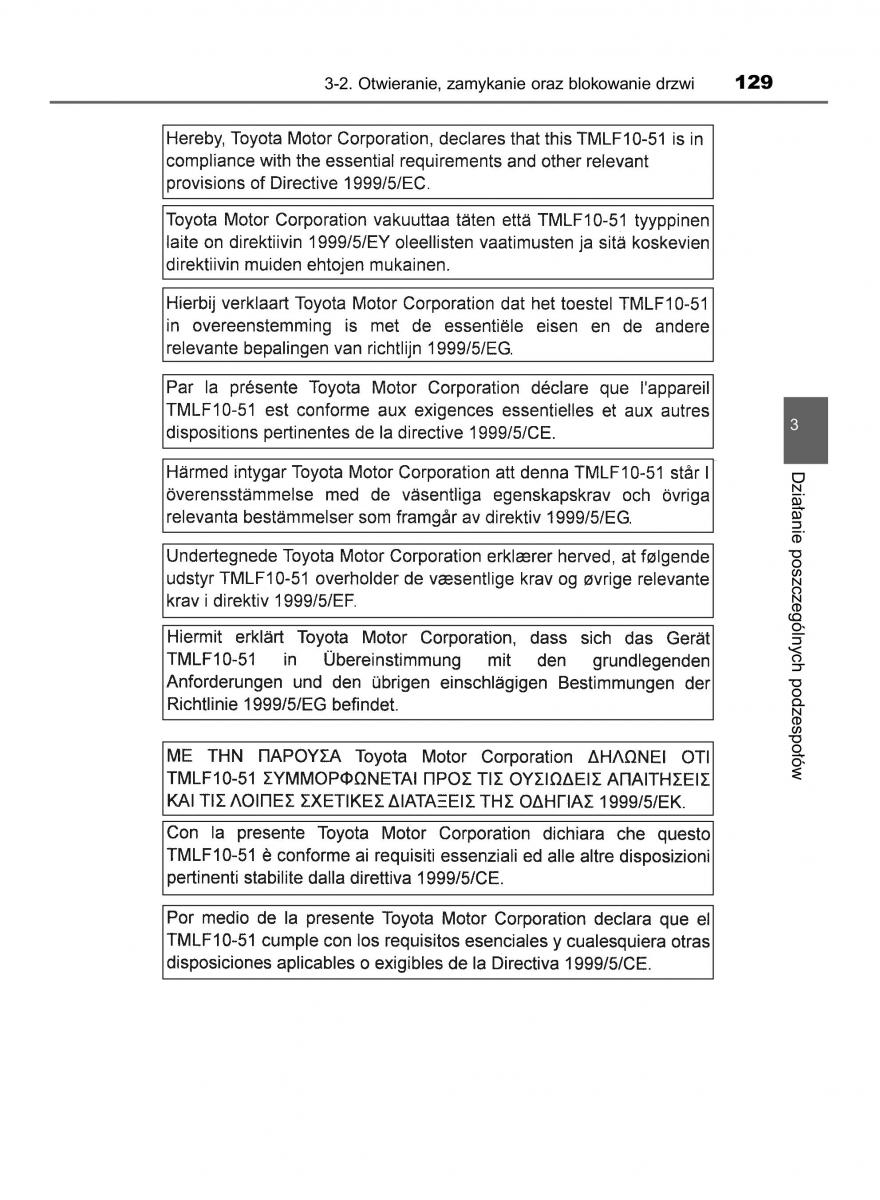 manual  Toyota Corolla XI 11 E160 instrukcja / page 129