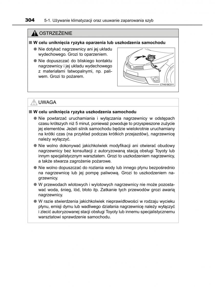 manual  Toyota Corolla XI 11 E160 instrukcja / page 304