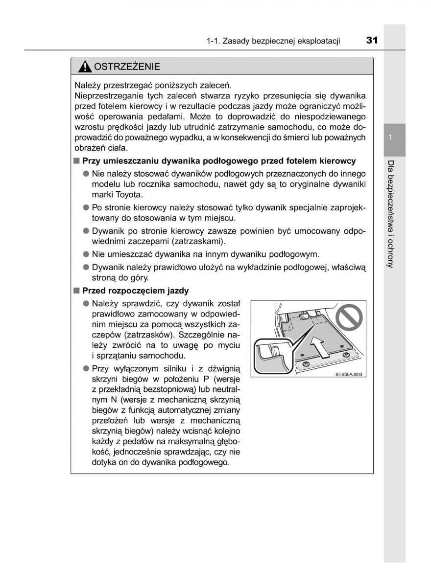 manual  Toyota Corolla XI 11 E160 instrukcja / page 31