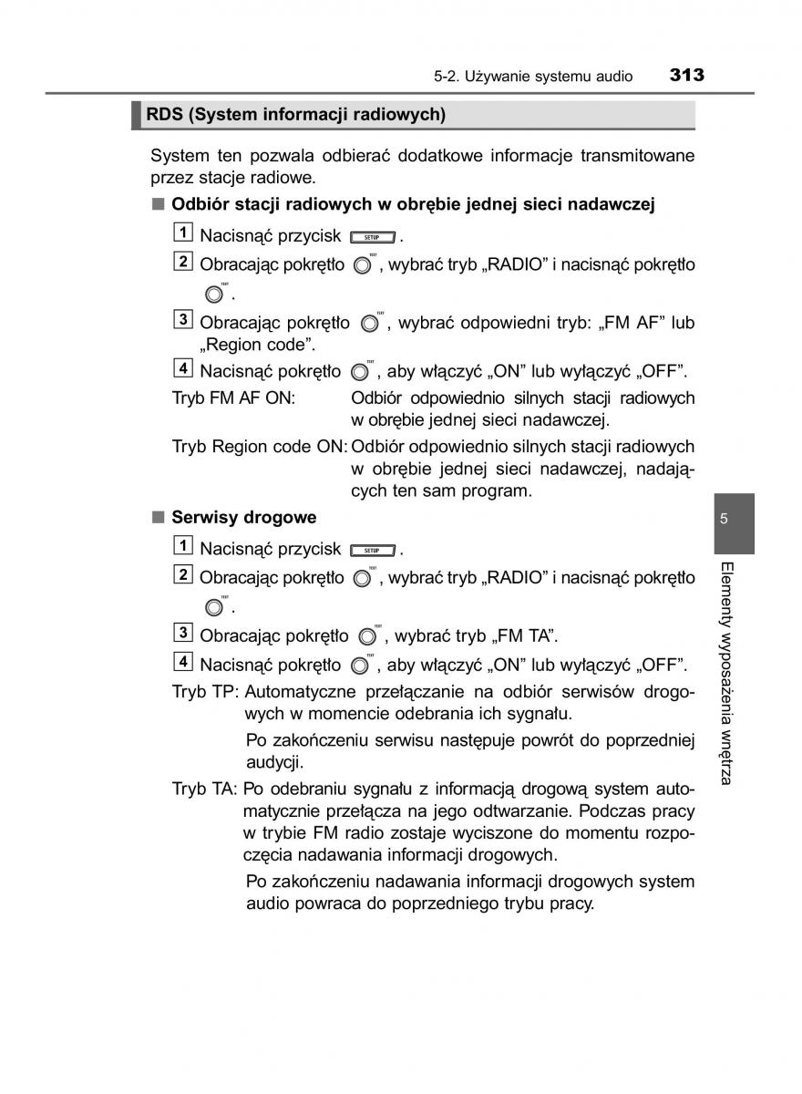 manual  Toyota Corolla XI 11 E160 instrukcja / page 313