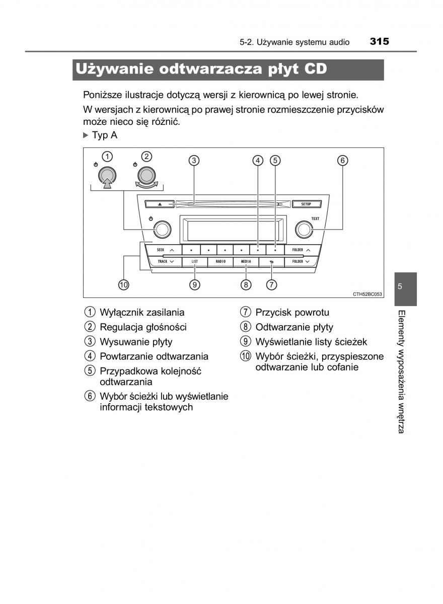 manual  Toyota Corolla XI 11 E160 instrukcja / page 315