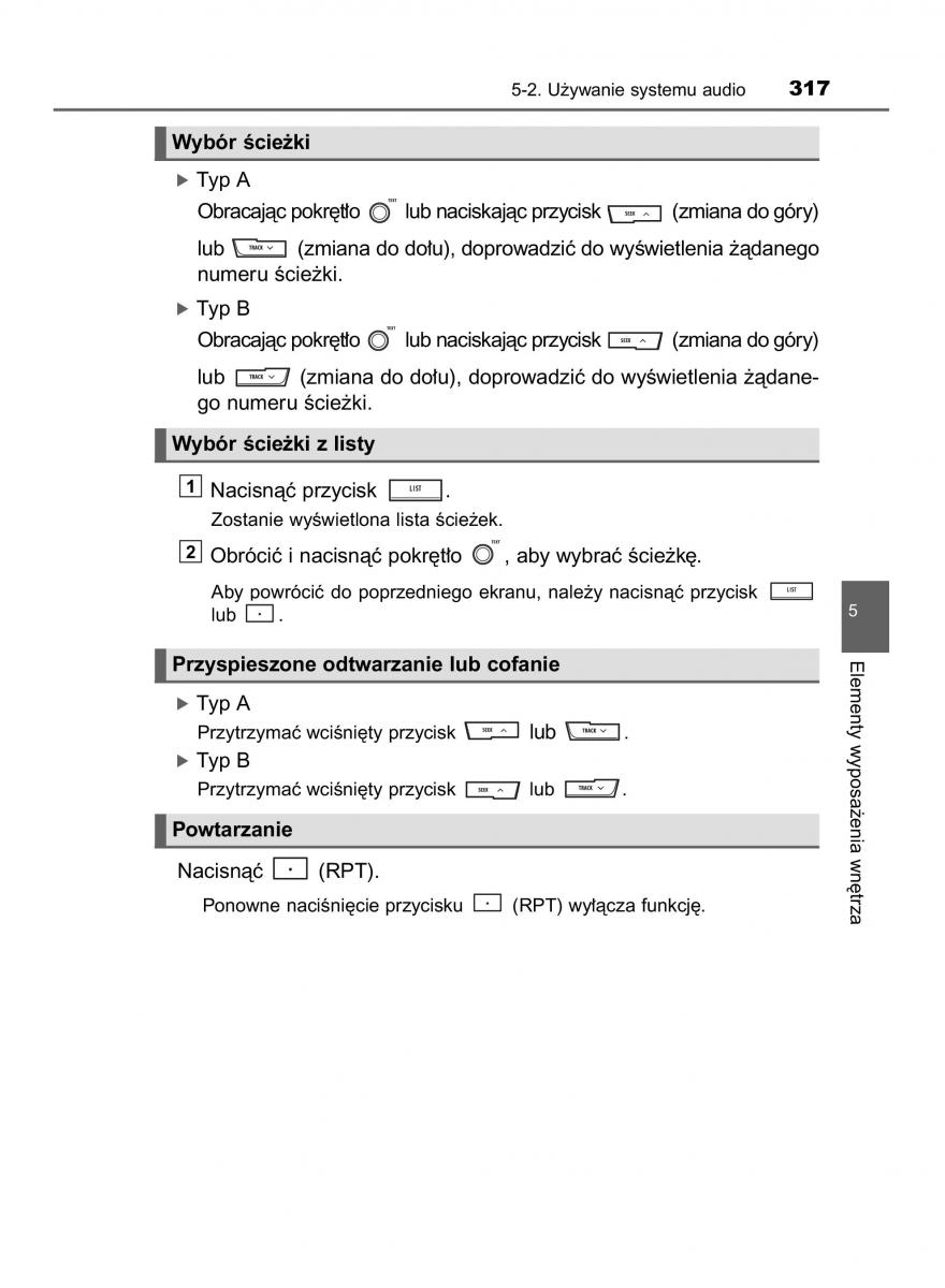 manual  Toyota Corolla XI 11 E160 instrukcja / page 317