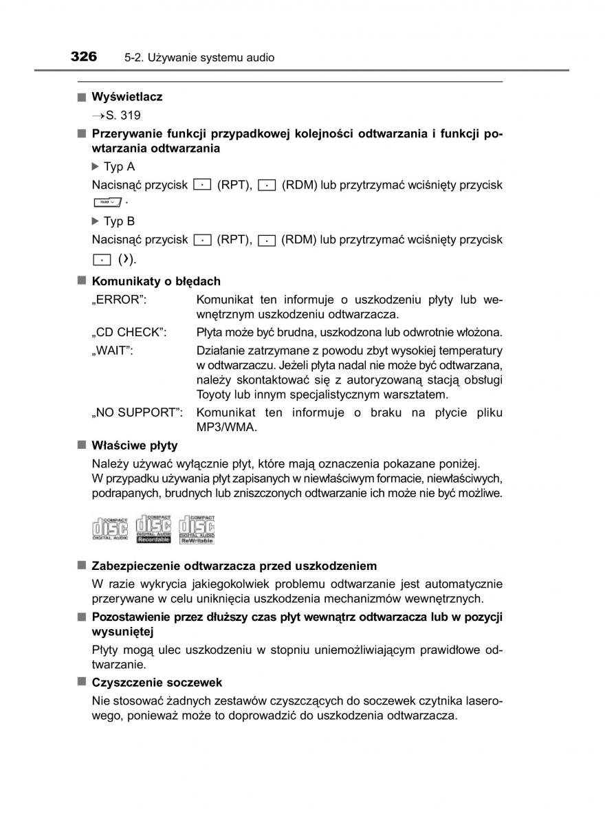 manual  Toyota Corolla XI 11 E160 instrukcja / page 326