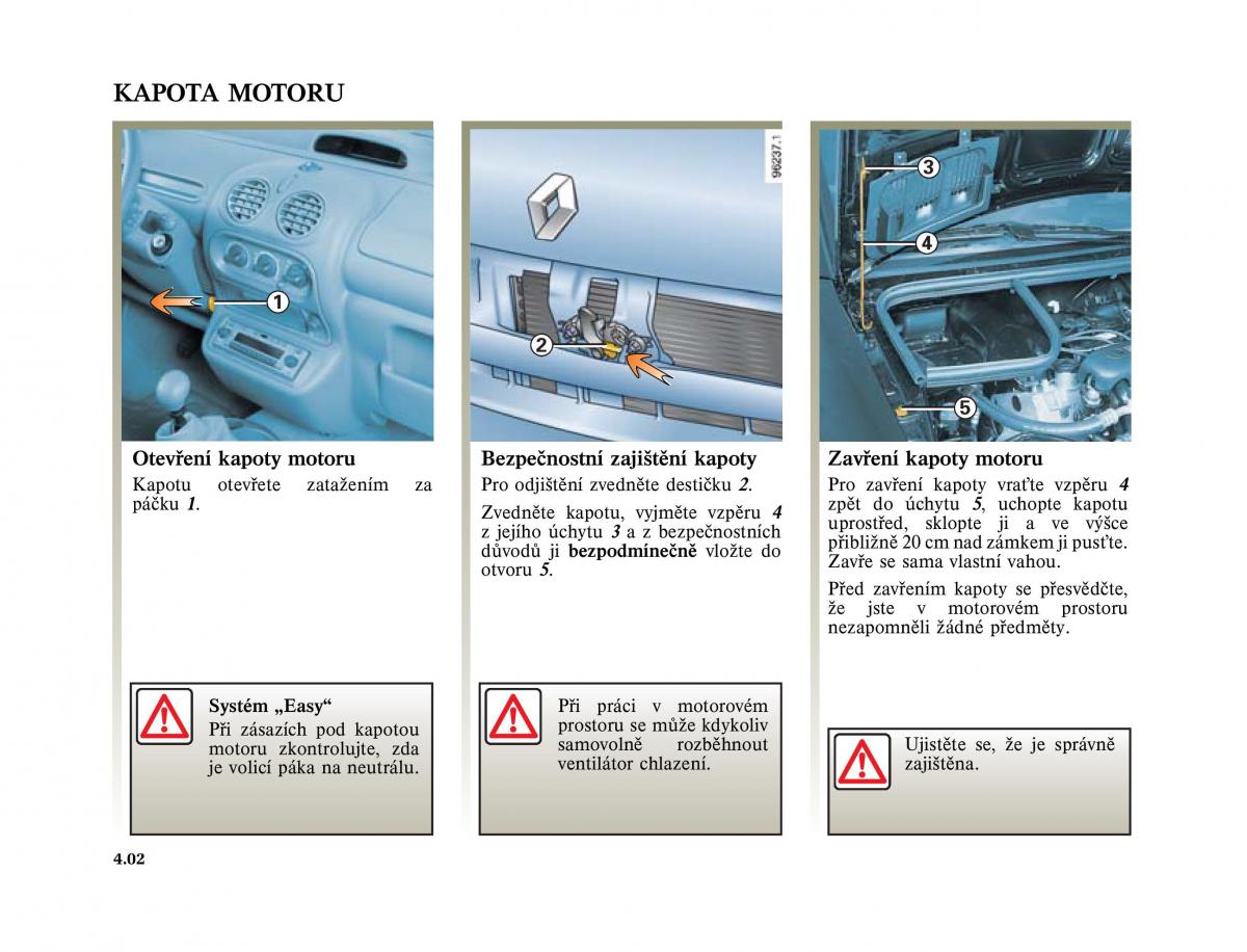 Renault Twingo I 1 owners manual / page 104