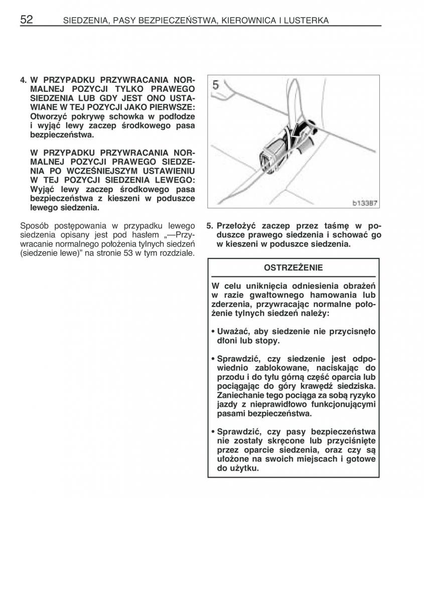 manual  Toyota Corolla Verso I 1 instrukcja / page 59