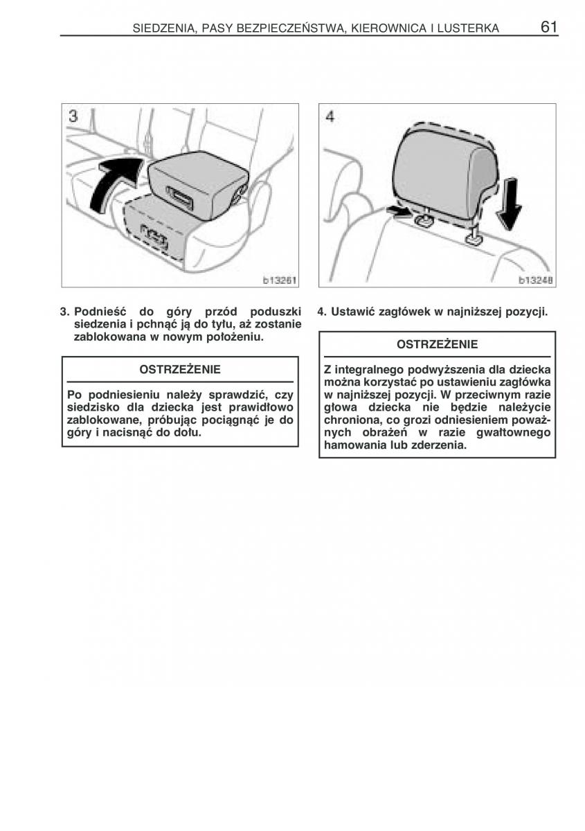 manual  Toyota Corolla Verso I 1 instrukcja / page 68