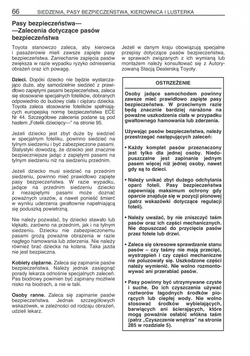 manual  Toyota Corolla Verso I 1 instrukcja / page 73