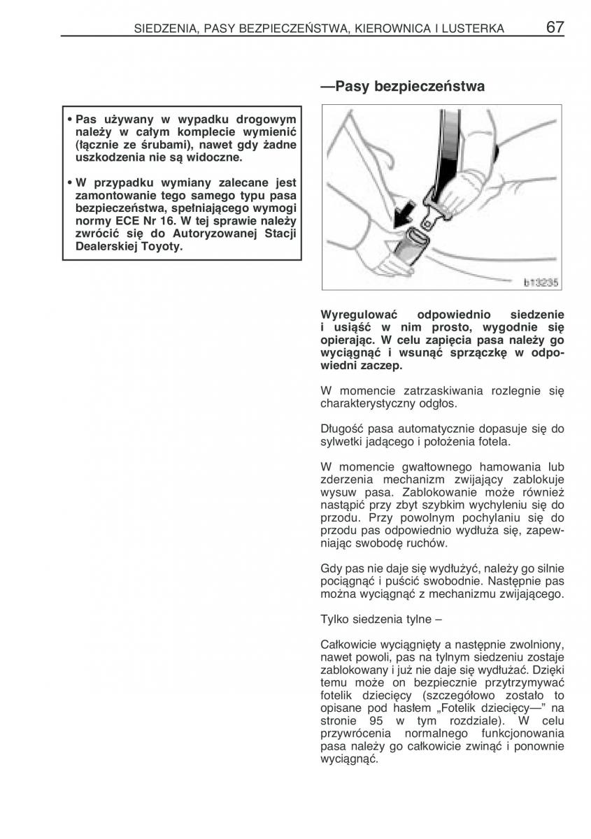 manual  Toyota Corolla Verso I 1 instrukcja / page 74