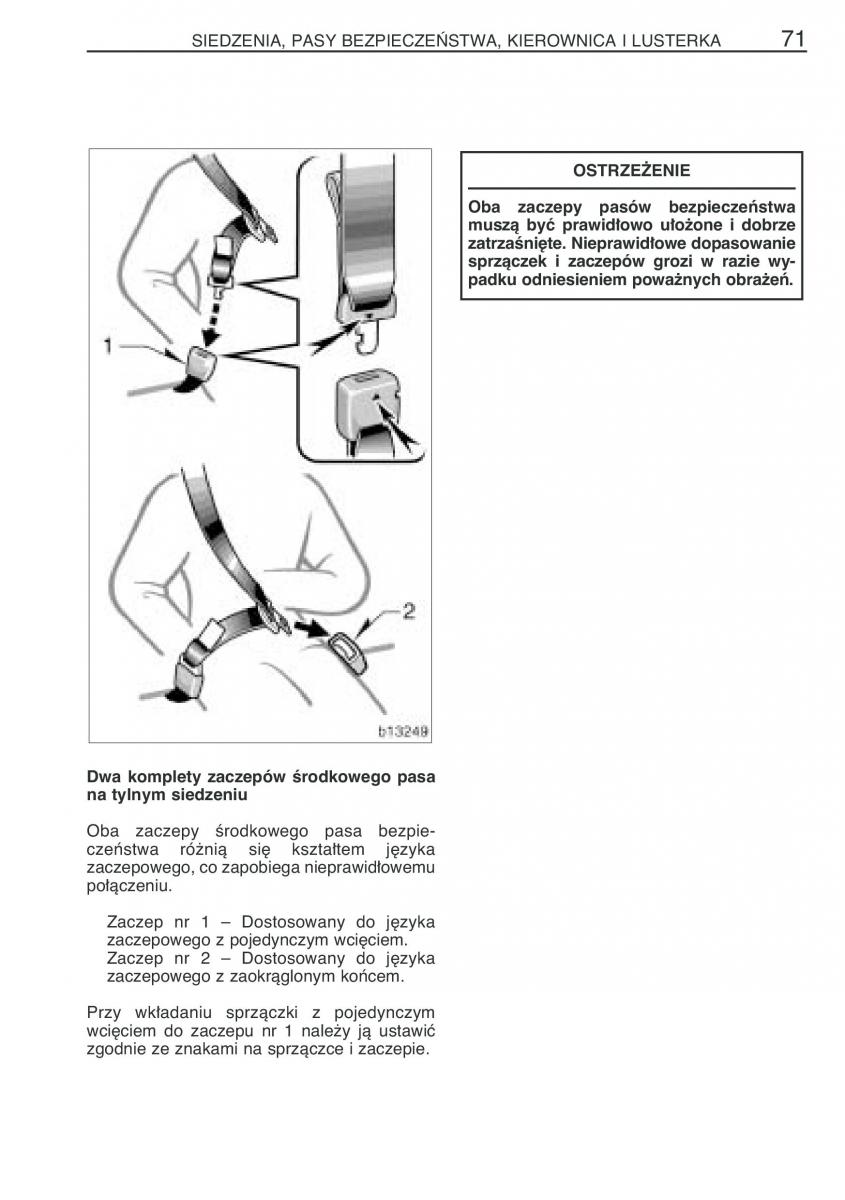 manual  Toyota Corolla Verso I 1 instrukcja / page 78