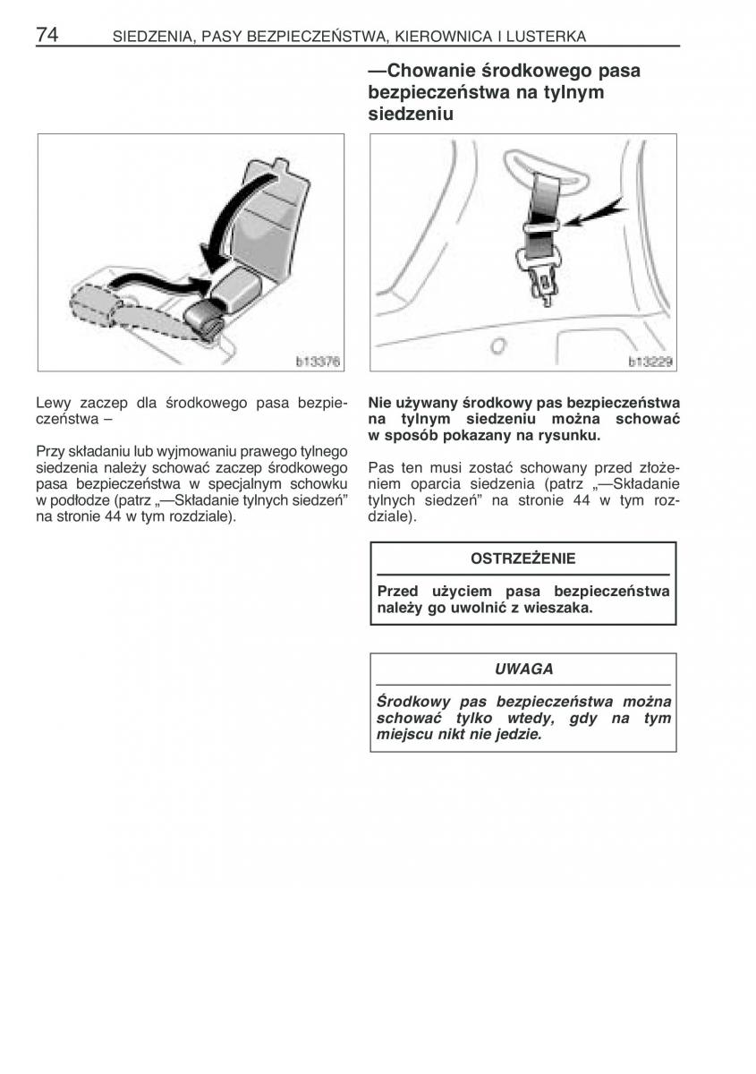 manual  Toyota Corolla Verso I 1 instrukcja / page 81