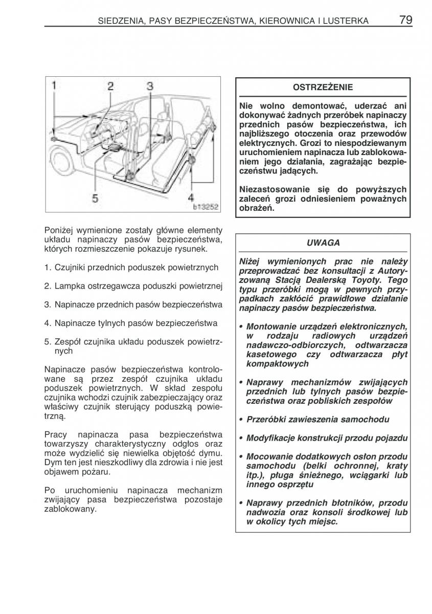 manual  Toyota Corolla Verso I 1 instrukcja / page 86