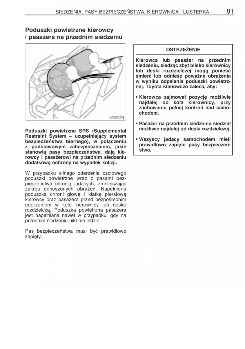 manual  Toyota Corolla Verso I 1 instrukcja / page 88