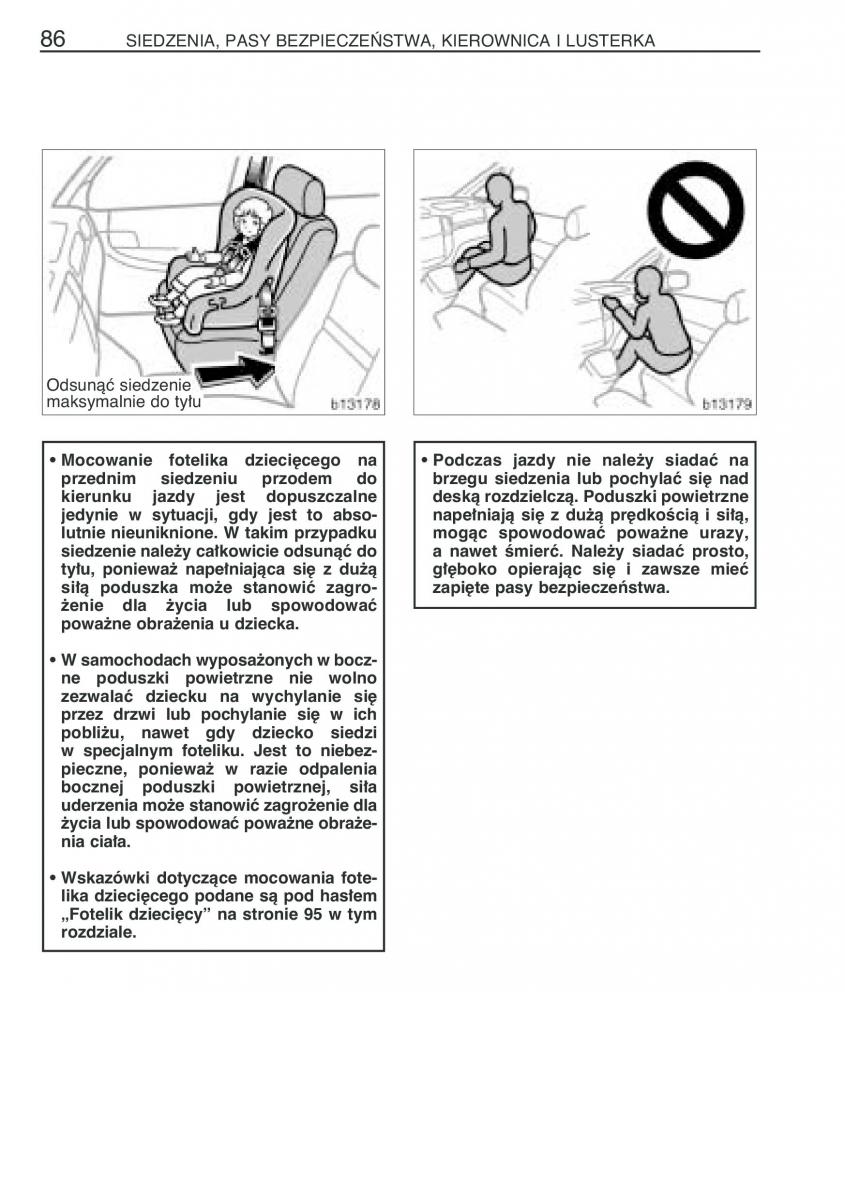 manual  Toyota Corolla Verso I 1 instrukcja / page 93