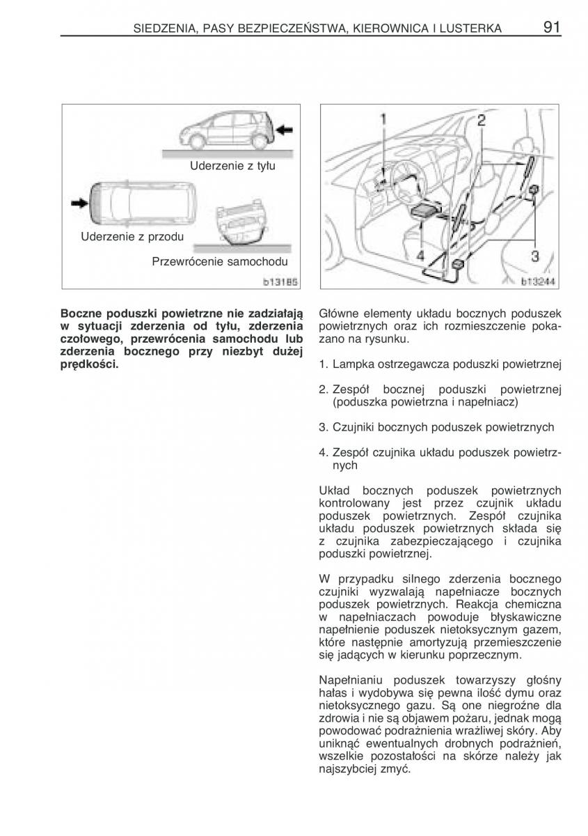 manual  Toyota Corolla Verso I 1 instrukcja / page 98