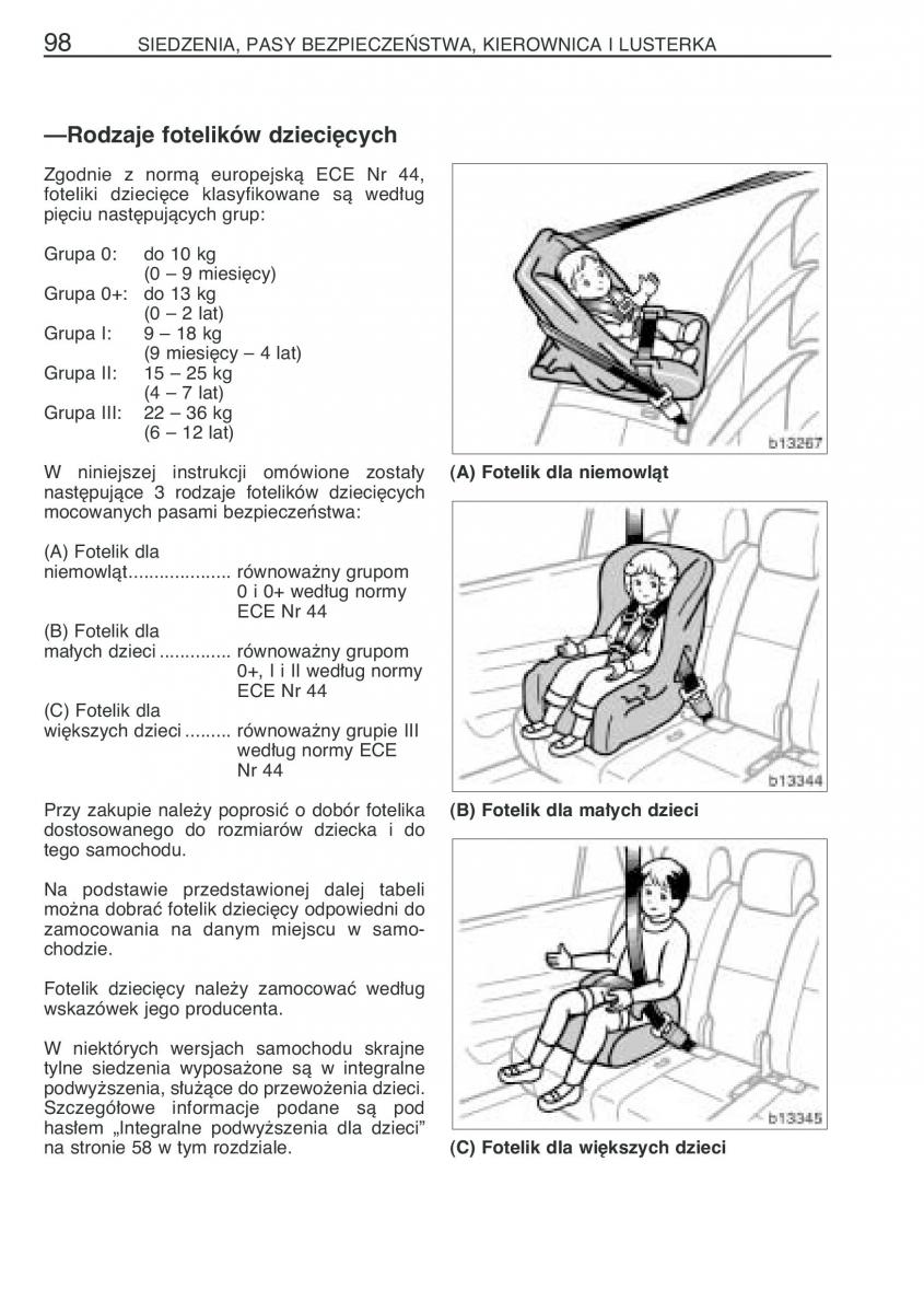 manual  Toyota Corolla Verso I 1 instrukcja / page 105