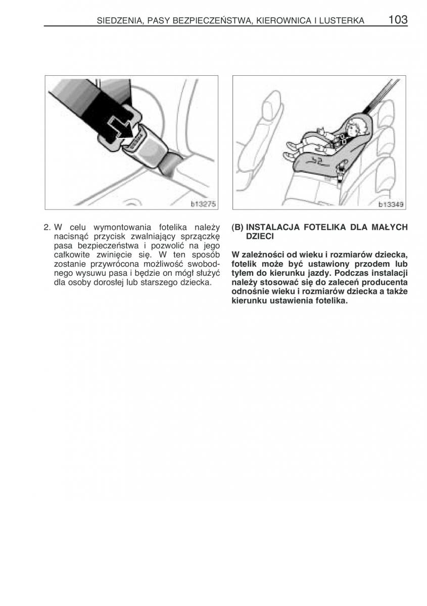 manual  Toyota Corolla Verso I 1 instrukcja / page 110