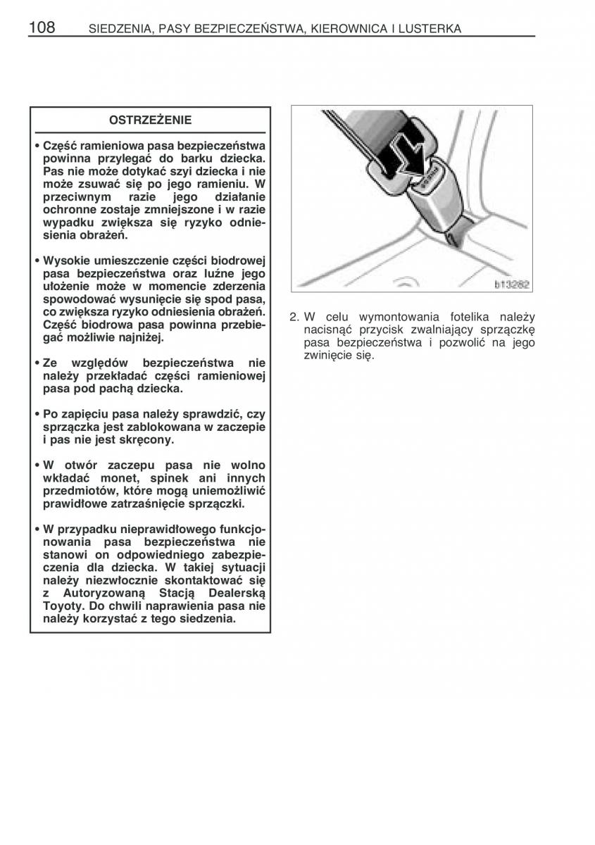 manual  Toyota Corolla Verso I 1 instrukcja / page 115