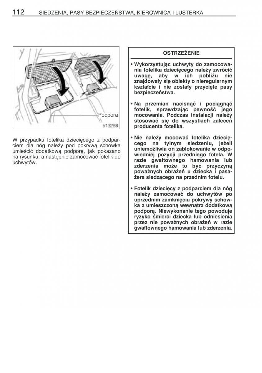 Toyota Corolla Verso I 1 instrukcja obslugi / page 119