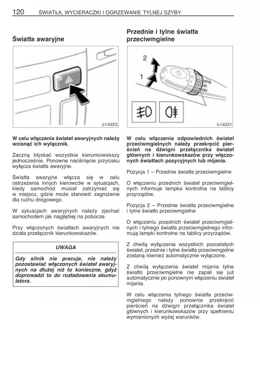 manual  Toyota Corolla Verso I 1 instrukcja / page 127