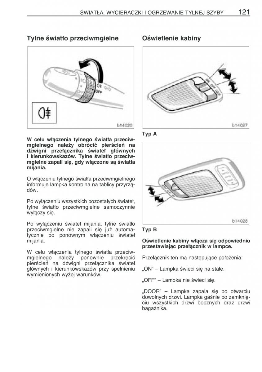 manual  Toyota Corolla Verso I 1 instrukcja / page 128