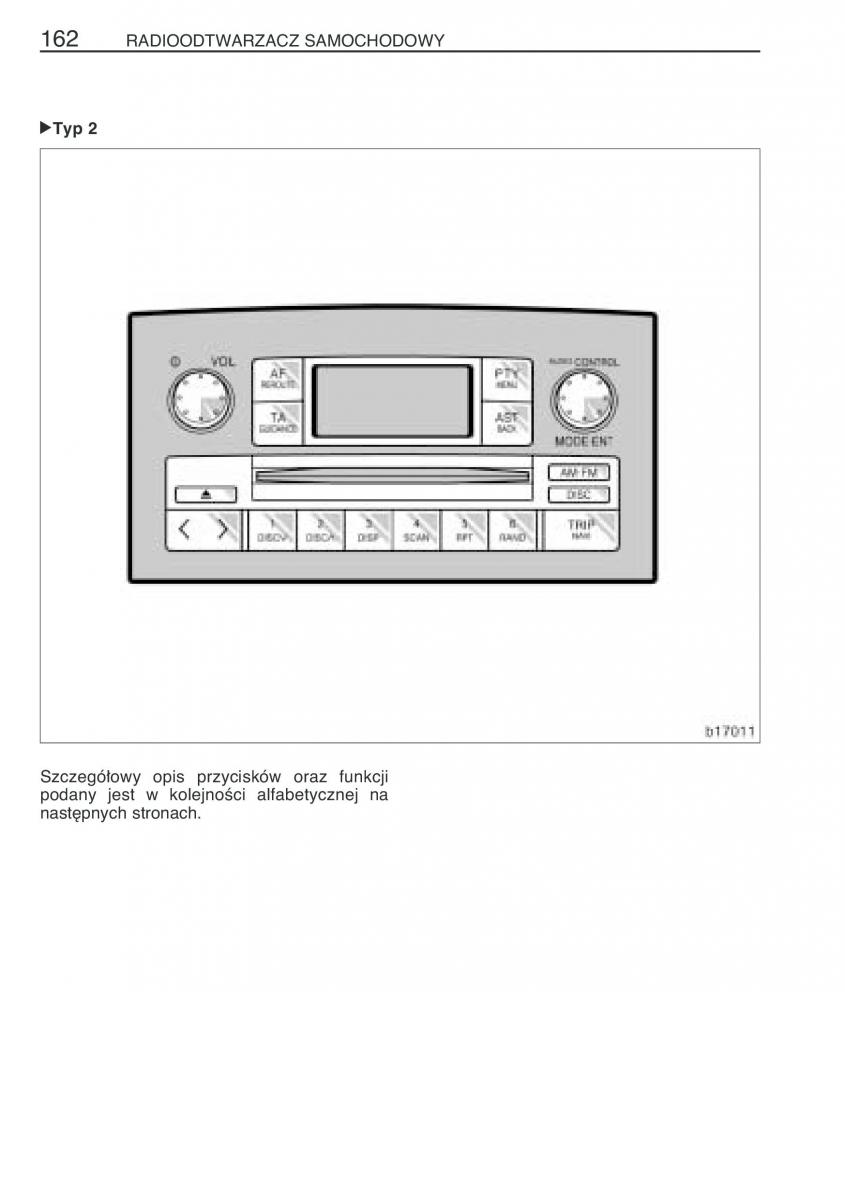 manual  Toyota Corolla Verso I 1 instrukcja / page 169