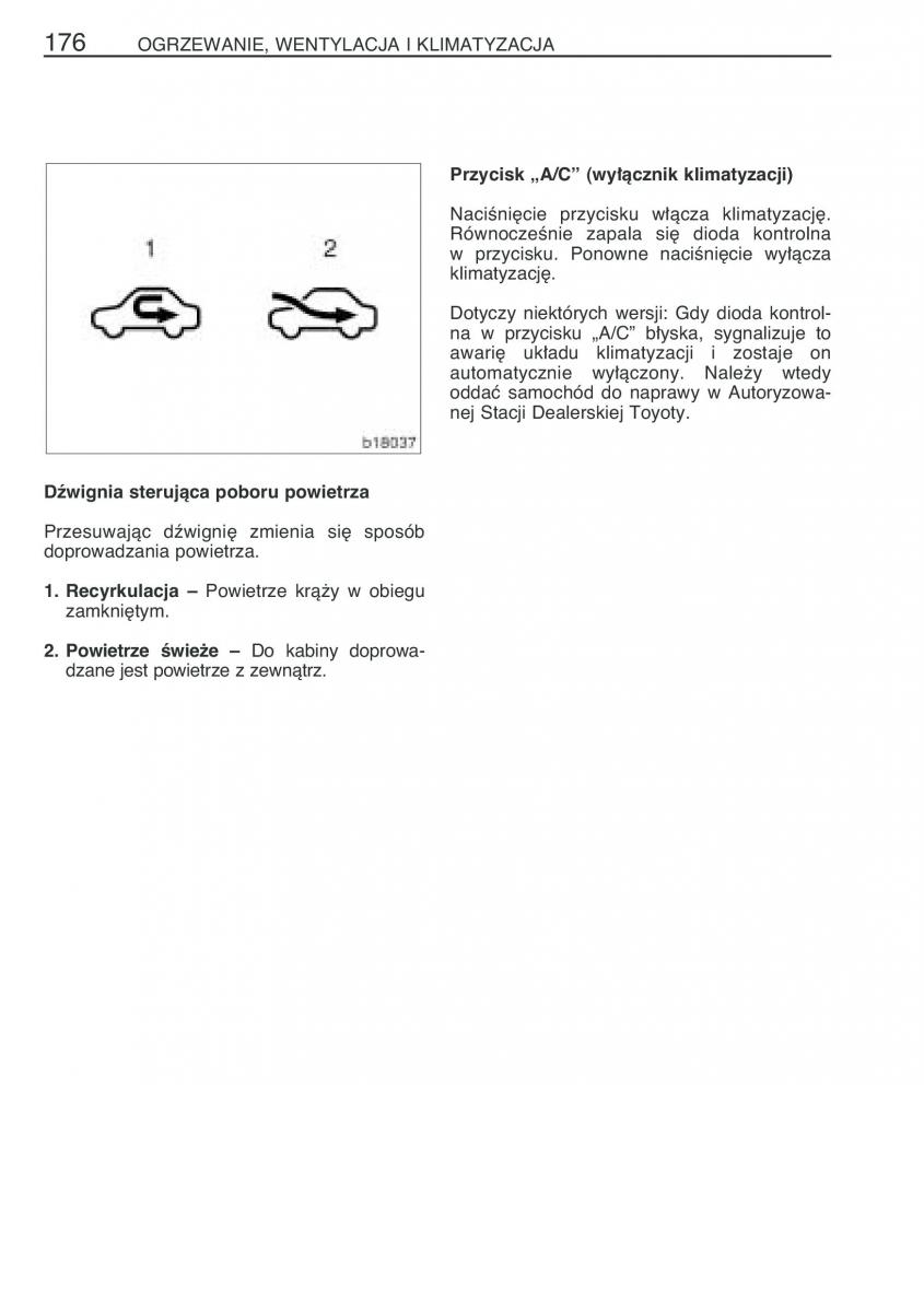 manual  Toyota Corolla Verso I 1 instrukcja / page 183