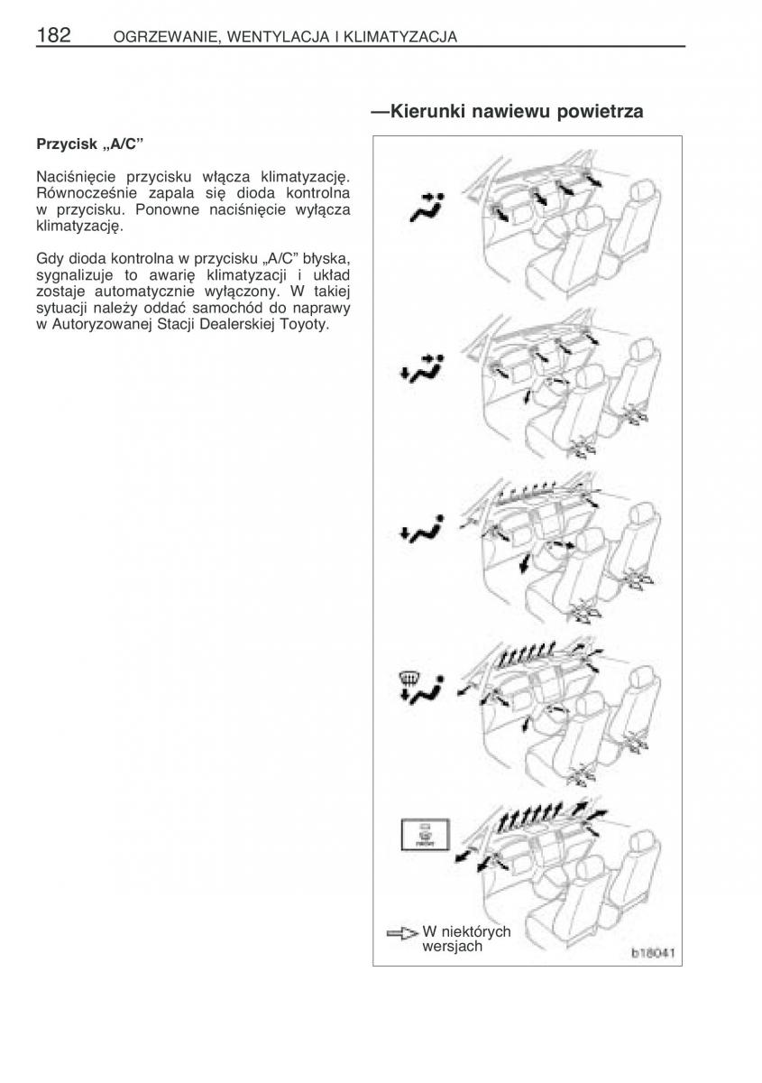 Toyota Corolla Verso I 1 instrukcja obslugi / page 189