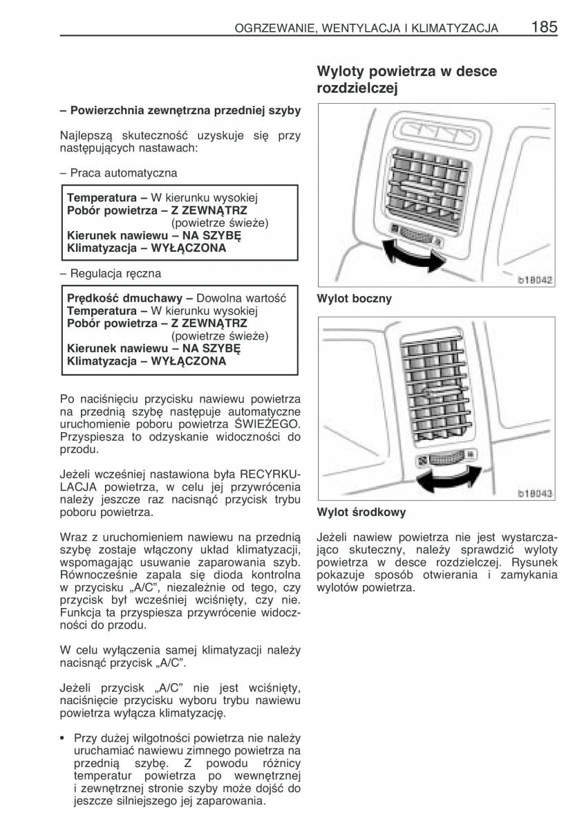 Toyota Corolla Verso I 1 instrukcja obslugi / page 192