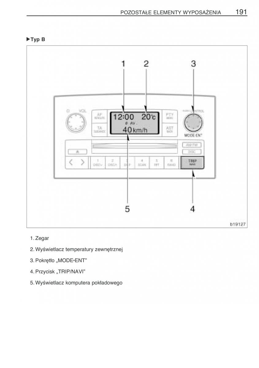 manual  Toyota Corolla Verso I 1 instrukcja / page 198