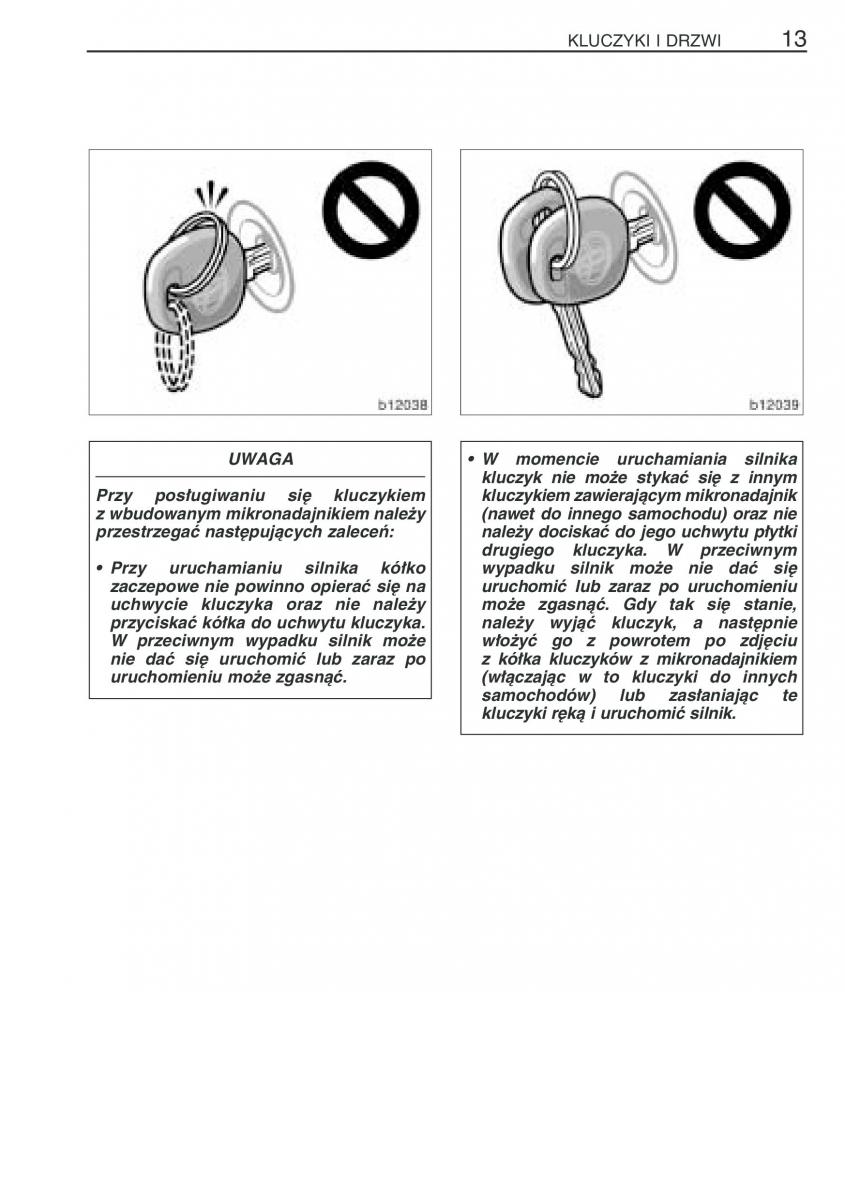 Toyota Corolla Verso I 1 instrukcja obslugi / page 20