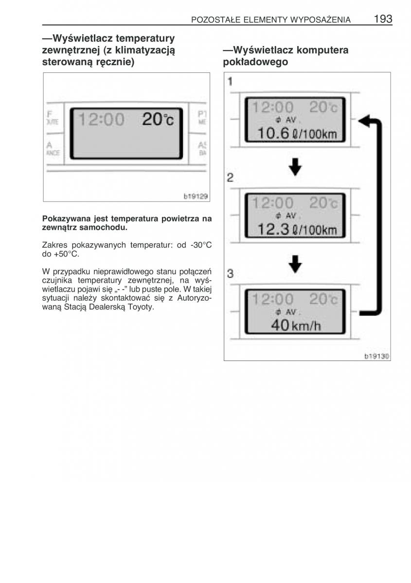 manual  Toyota Corolla Verso I 1 instrukcja / page 200