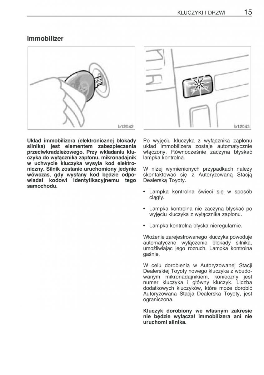 manual  Toyota Corolla Verso I 1 instrukcja / page 22