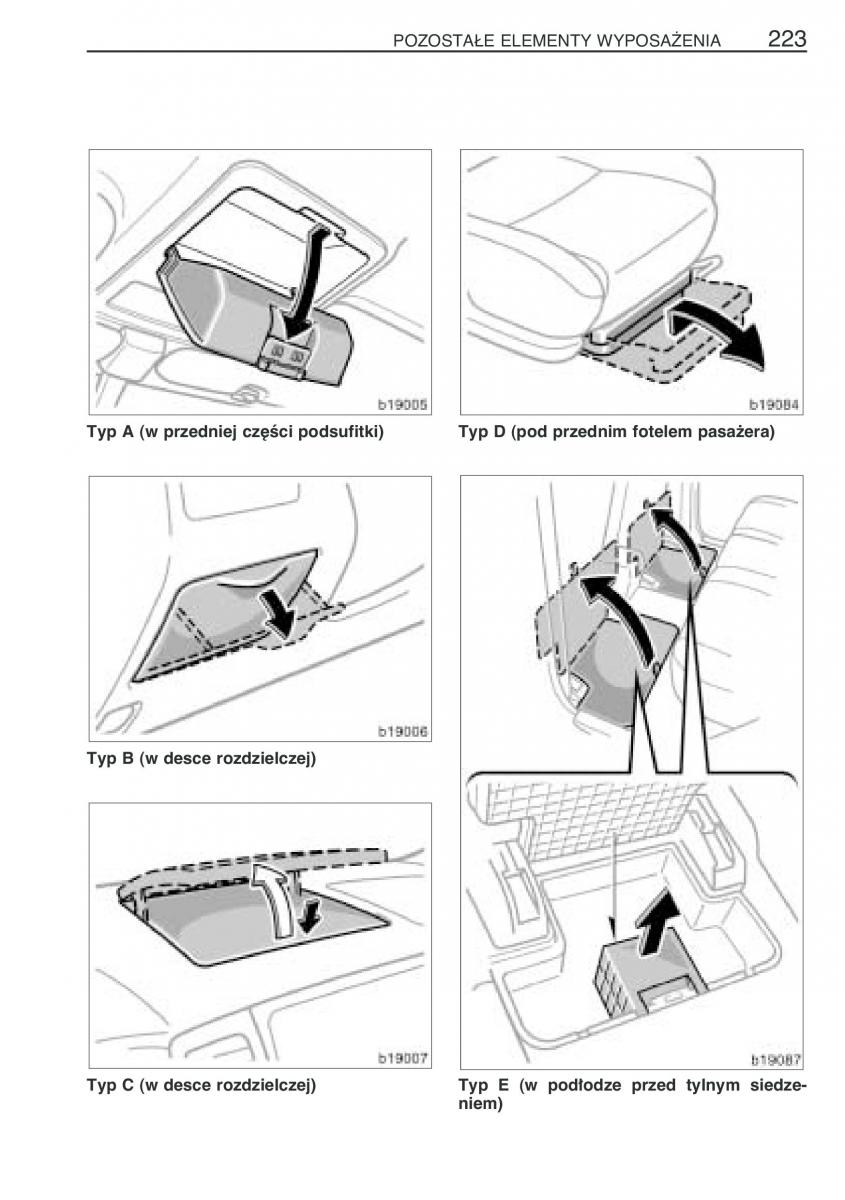 manual  Toyota Corolla Verso I 1 instrukcja / page 230