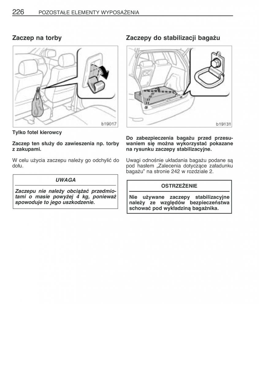 manual  Toyota Corolla Verso I 1 instrukcja / page 233