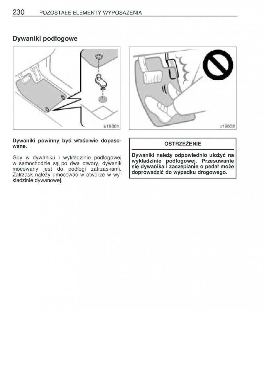 manual  Toyota Corolla Verso I 1 instrukcja / page 237