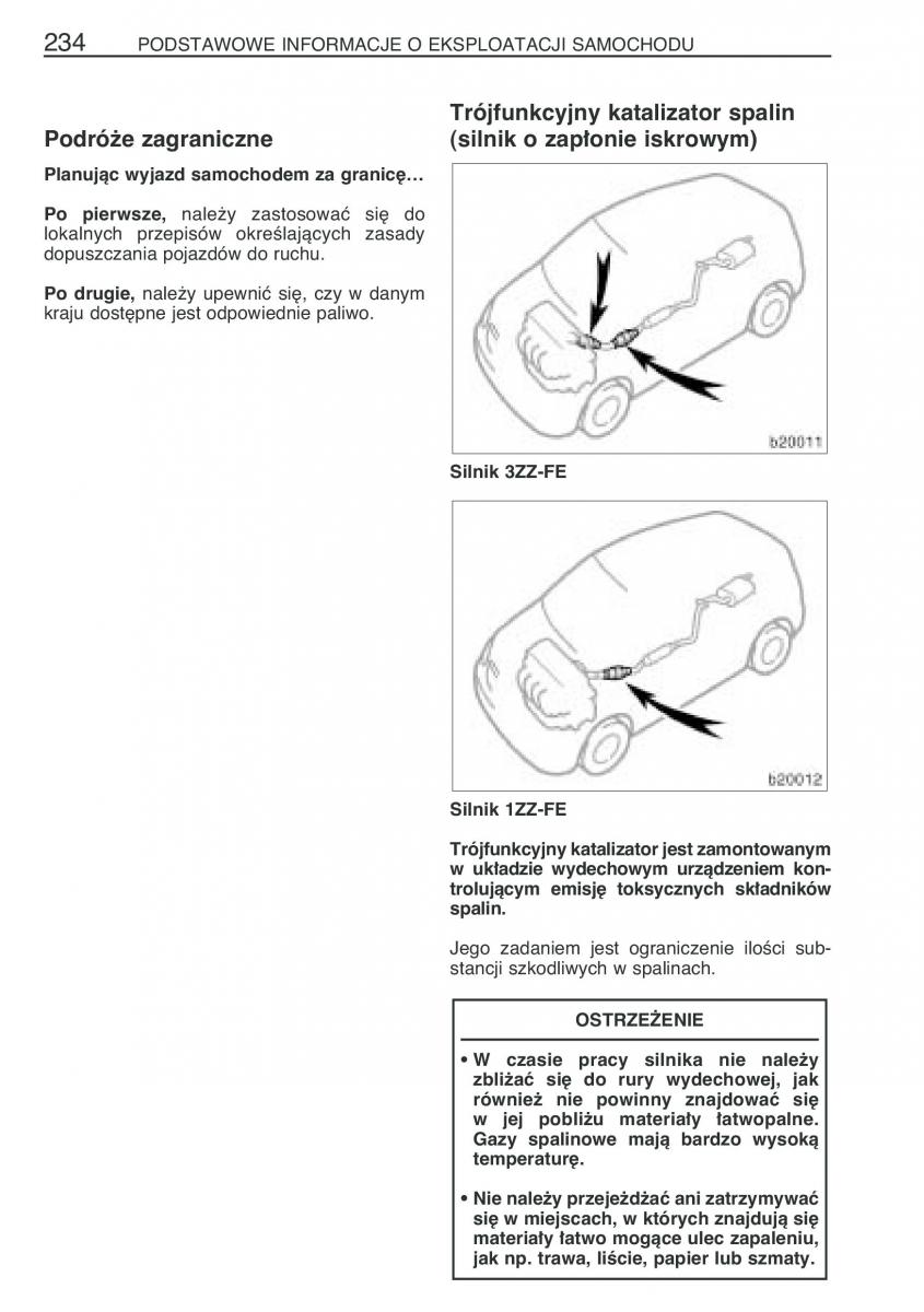 manual  Toyota Corolla Verso I 1 instrukcja / page 241