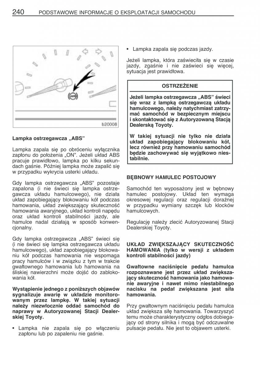 manual  Toyota Corolla Verso I 1 instrukcja / page 247