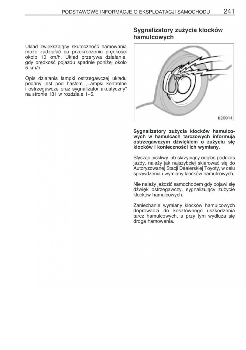 manual  Toyota Corolla Verso I 1 instrukcja / page 248