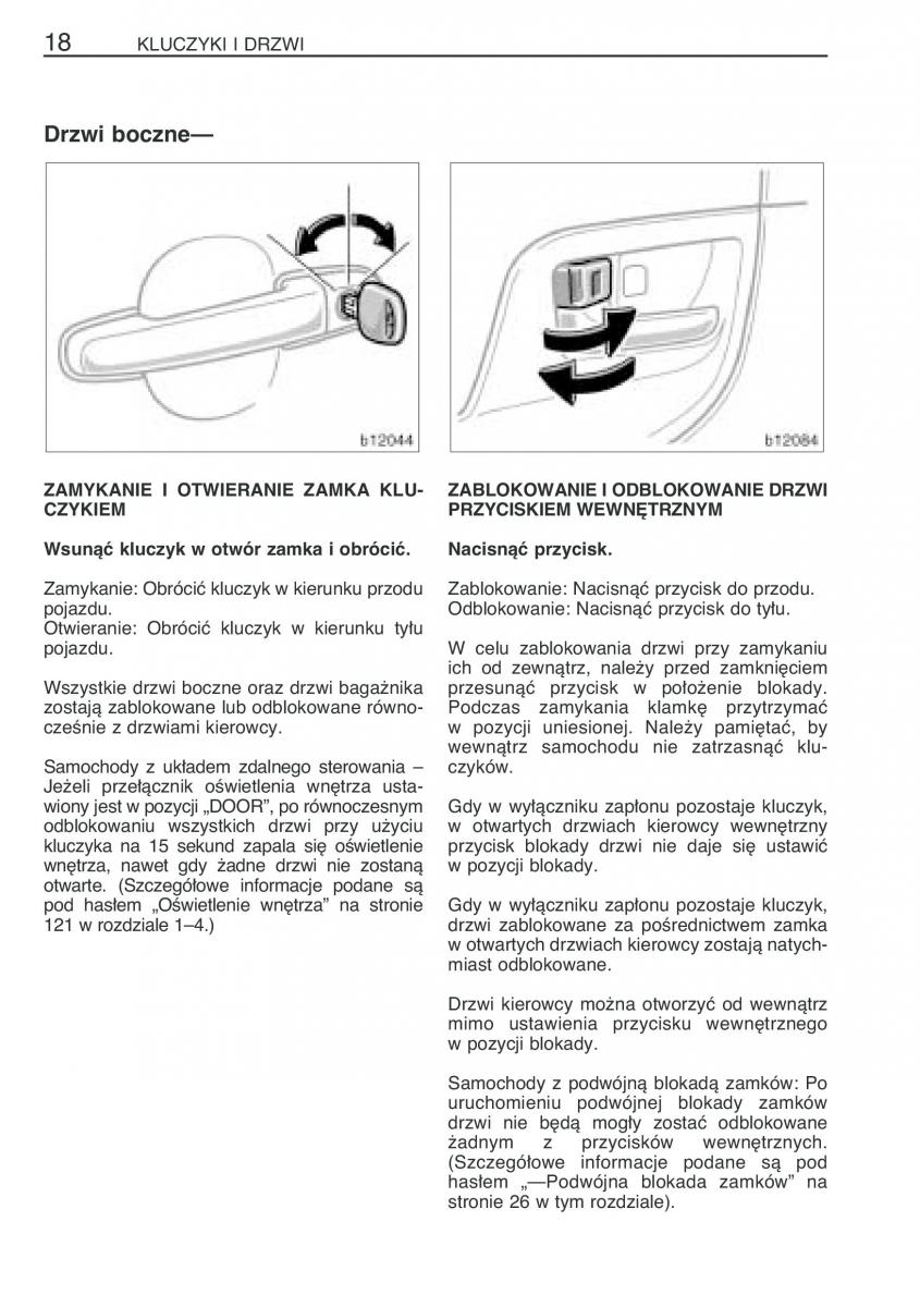 manual  Toyota Corolla Verso I 1 instrukcja / page 25