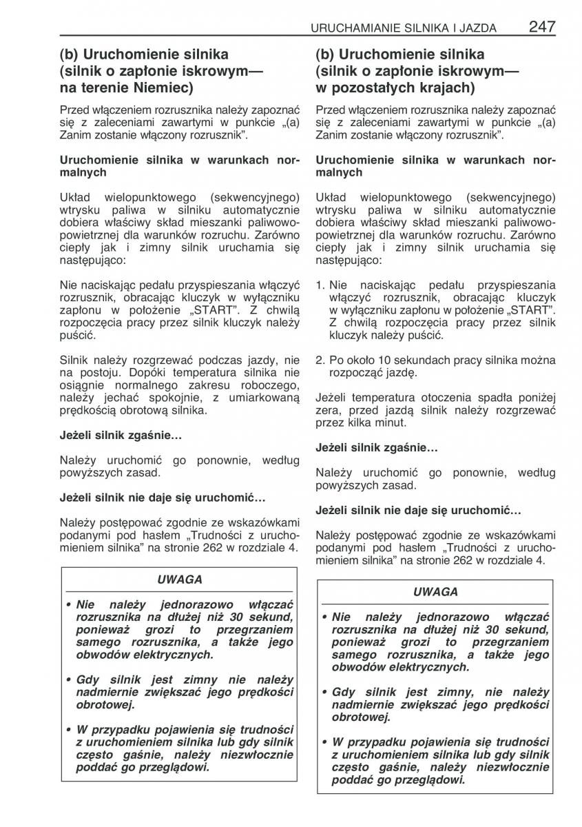 manual  Toyota Corolla Verso I 1 instrukcja / page 254