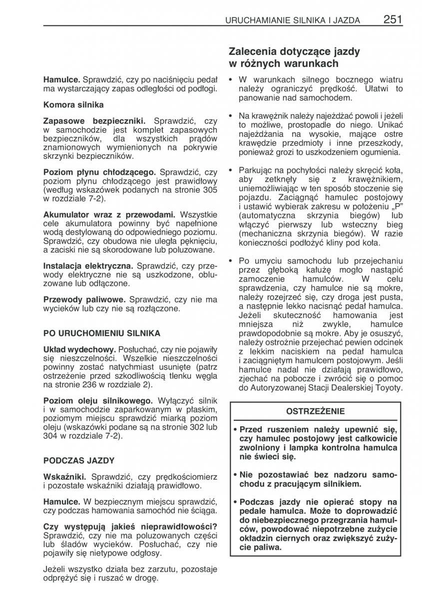 manual  Toyota Corolla Verso I 1 instrukcja / page 258