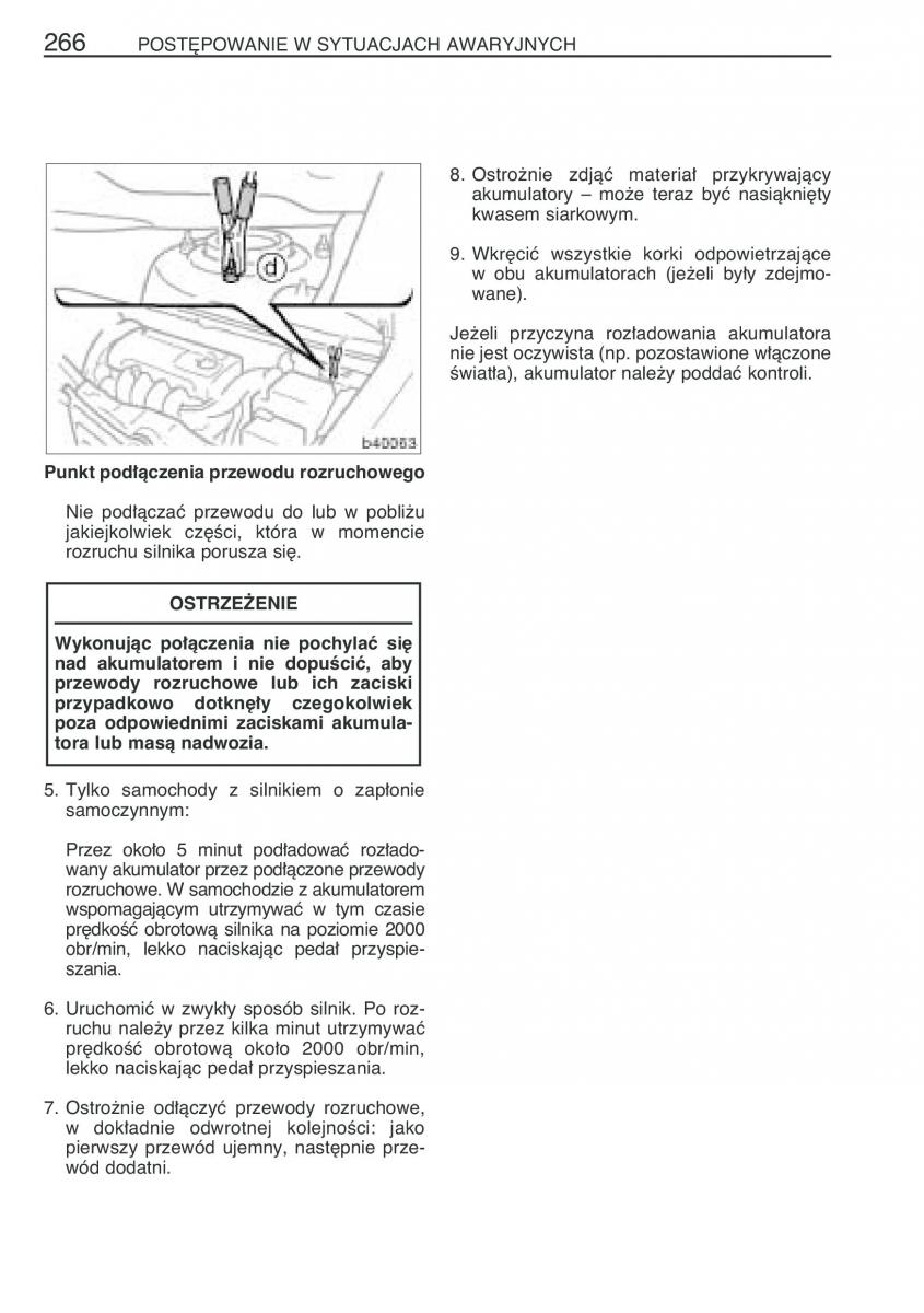 manual  Toyota Corolla Verso I 1 instrukcja / page 273