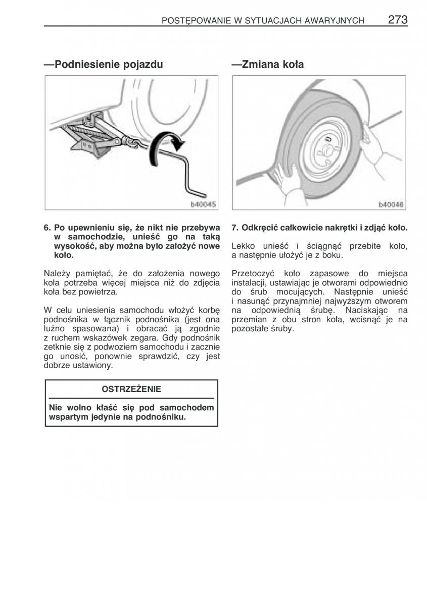 manual  Toyota Corolla Verso I 1 instrukcja / page 280