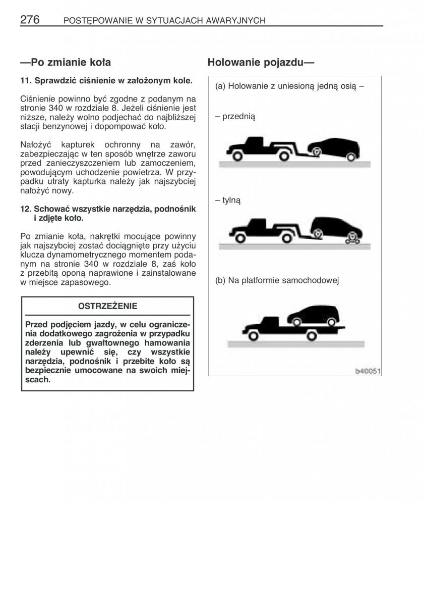 manual  Toyota Corolla Verso I 1 instrukcja / page 283